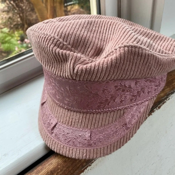 NWOT Free People Cord Insider Pink  Lieutenant Hat main image 7
